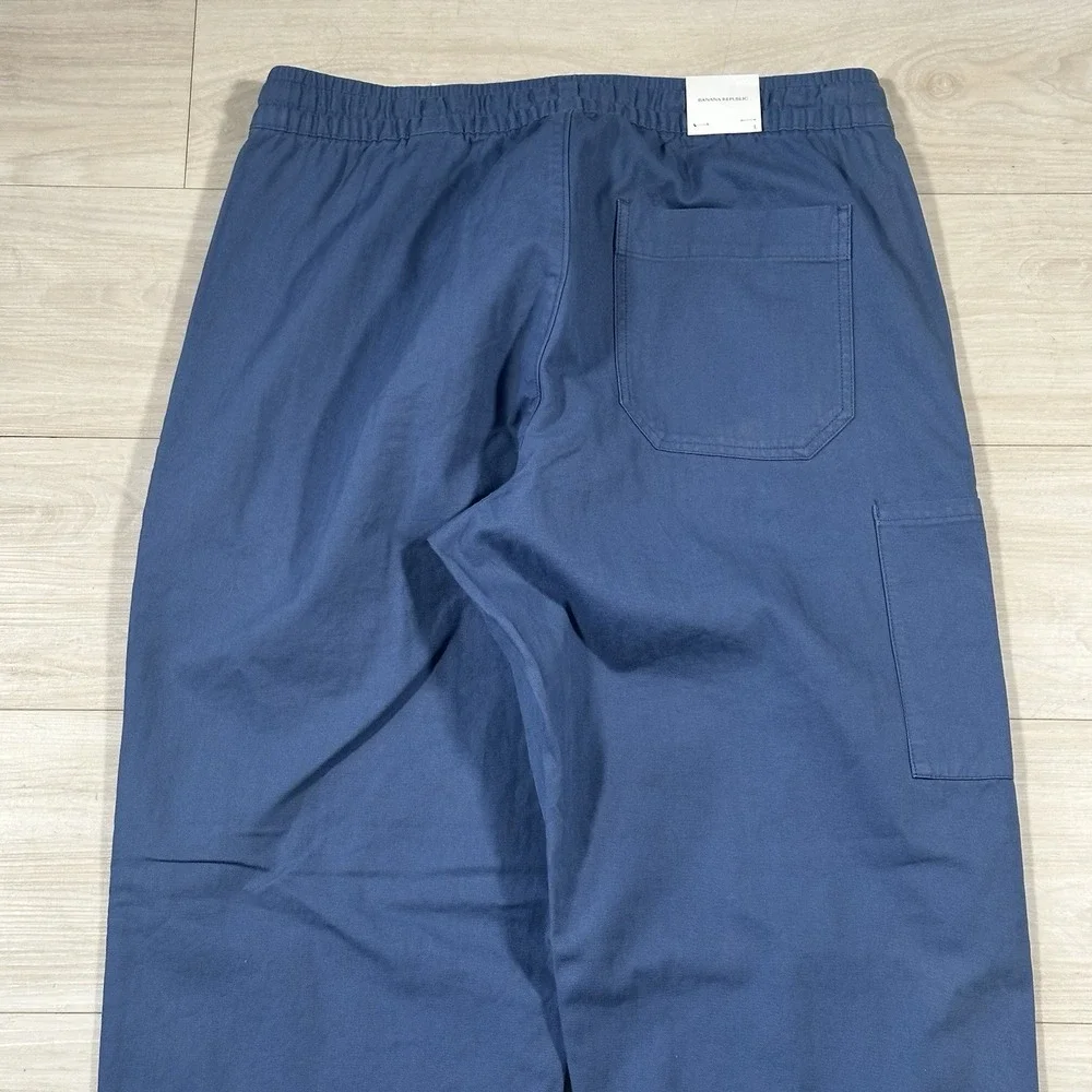 Banana Republic Herringbone Cotton Utility Pants Blue Gray Size Men's 33x30 NWT